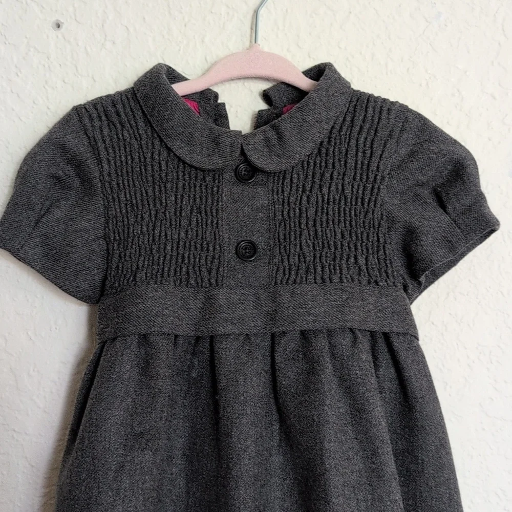 BURBERRY Elegant Gray Kids Dress 3Y
